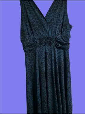 4/$67 Deal! Cleo Teal and Black vintage Dress